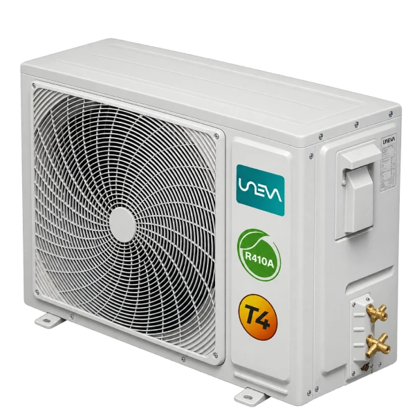 نمای جانبی یونیت خارجی کولر گازی 12000 یونیوا پرو T4